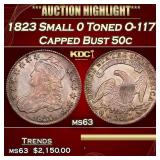 1823 Small 0 Capped Bust Half Dollar Toned O-117 5