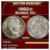 1892-o Barber Dime 10c ms64+ SEGS