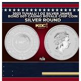 2023 Tuvalu 1 oz Silver James Bond 007 Casino Roya