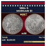 1884-s Morgan Dollar $1 au58 USCG
