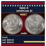 1900-p Morgan Dollar $1 Grades ms65+