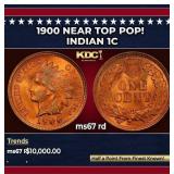 1900 Indian Cent Near Top Pop! 1c ms67 rd SEGS