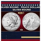 1 oz Silver Round - Peace Dollar Style