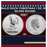 2022 Disney Donald Duck Christmas 1 oz .999 Silver