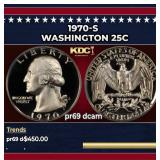 1970-s Proof Washington Quarter 25c pr69 dcam SEGS