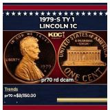 1979-s Ty 1 Proof Lincoln Cent 1c pr70 rd dcam SEG