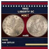 1902 Liberty Nickel 5c ms66 SEGS