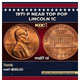 1971-p Lincoln Cent Near Top Pop 1c ms67 rd SEGS