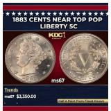 1883 CENTS Liberty Nickel Near Top Pop 5c ms67 SEG