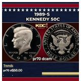 1989-s Proof Kennedy Half Dollar 50c pr70 dcam SEG
