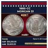1885-cc Morgan Dollar $1 ms66+ SEGS