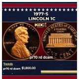 1977-s Proof Lincoln Cent 1c pr70 rd dcam SEGS