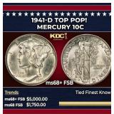 1941-d Mercury Dime TOP POP! 10c ms68+ FSB SEGS