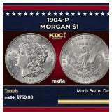 1904-p Morgan Dollar $1 Grades ms64