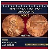 1975-p Lincoln Cent Near Top Pop 1c ms67+ rd SEGS