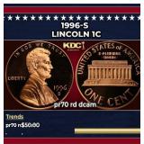 1996-s Proof Lincoln Cent 1c pr70 rd dcam SEGS