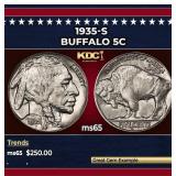 1935-s Buffalo Nickel 5c Grades ms65