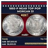 1893-p Morgan Dollar Near Top Pop $1 ms65+ SEGS