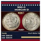 1890-o Morgan Dollar $1 Grades ms63+