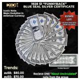 1x 1928 $1 Funnyback Blue Seal Silver Certificate