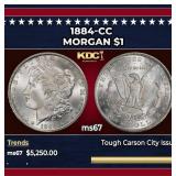 1884-cc Morgan Dollar $1 ms67 SEGS