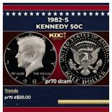 1982-s Proof Kennedy Half Dollar 50c pr70 dcam SEG