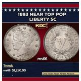 1893 Liberty Nickel Near Top Pop 5c ms66 SEGS