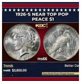 1926-s Peace Dollar Near Top Pop $1 ms66 SEGS