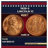 1929-s Lincoln Cent 1c Grades ms65 rd