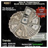 1x 1934 $1 Funnyback Blue Seal Silver Certificate