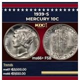 1939-s Mercury Dime 10c ms66+ FSB SEGS