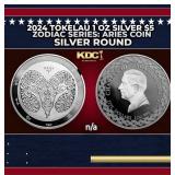 2024 Tokelau 1 oz Silver $5 Zodiac Series: Aries C