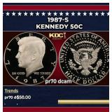 1987-s Proof Kennedy Half Dollar 50c pr70 dcam SEG