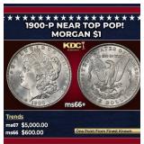 1900-p Morgan Dollar Near Top Pop! $1 ms66+ SEGS