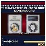 NGC 2014 Disney Characters Pluto $2 Niue 1oz Silve