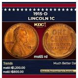 1915-d Lincoln Cent 1c ms65 rd SEGS