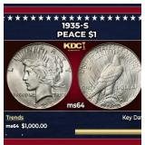 1935-s Peace Dollar $1 ms64 SEGS