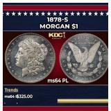 1878-s Morgan Dollar $1 Grades ms64 PL