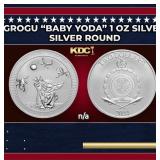 2024 Star Wars Grogu "Baby Yoda" 1 oz Silver $2 Ni