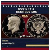 1979-s Ty 2 Proof Kennedy Half Dollar 50c pr70 dca