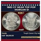 1882-cc Morgan Dollar Near Top Pop $1 ms67 SEGS