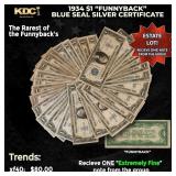 1x 1934 $1 Funnyback Blue Seal Silver Certificate