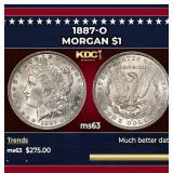 1887-o Morgan Dollar $1 Grades ms63