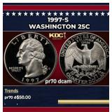 1997-s Proof Washington Quarter 25c pr70 dcam SEGS