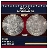1900-o Morgan Dollar $1 Grades ms65+