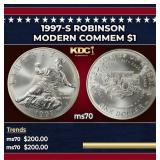 1997-s Robinson Modern Commem Dollar $1 ms70 SEGS