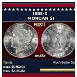 1885-s Morgan Dollar $1 ms65+ SEGS