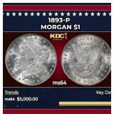 1893-p Morgan Dollar $1 ms64 SEGS