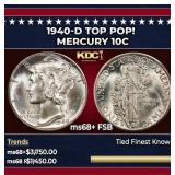 1940-d Mercury Dime TOP POP! 10c ms68+ FSB SEGS