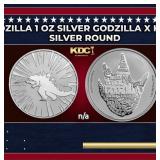 2024 Godzilla 1 oz Silver Godzilla x Kong Coin